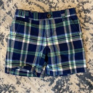 Janie and Jack Navy Plaid Shorts